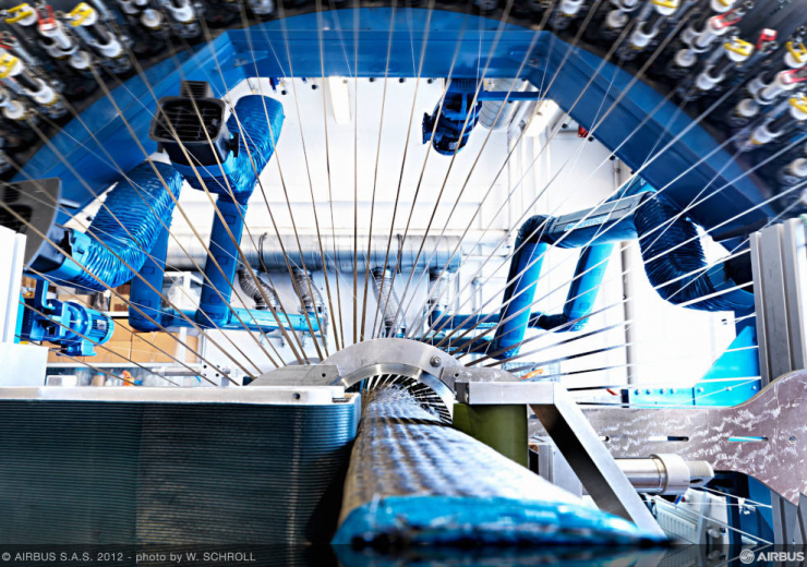 Airbus Carbon fibre weaving