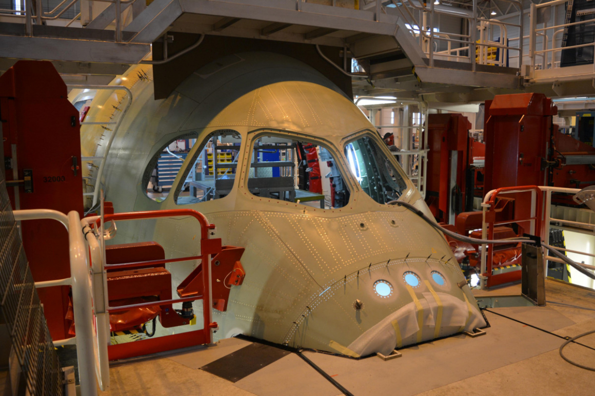 A350-1000 nose fuselage in Saint-Nazaire © Airbus