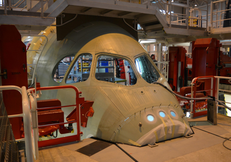 A350-1000 nose fuselage in Saint-Nazaire © Airbus