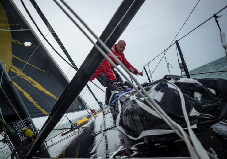 French skippers Armel Tripon sailing on the Imoca l