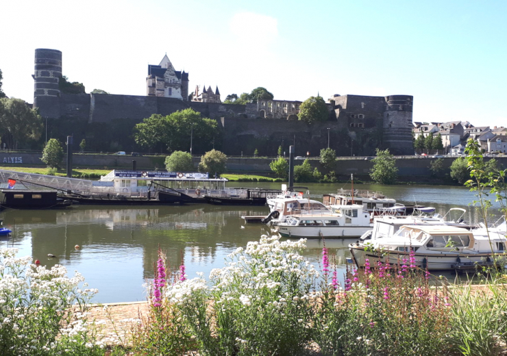 The city of Angers in Atlantic France