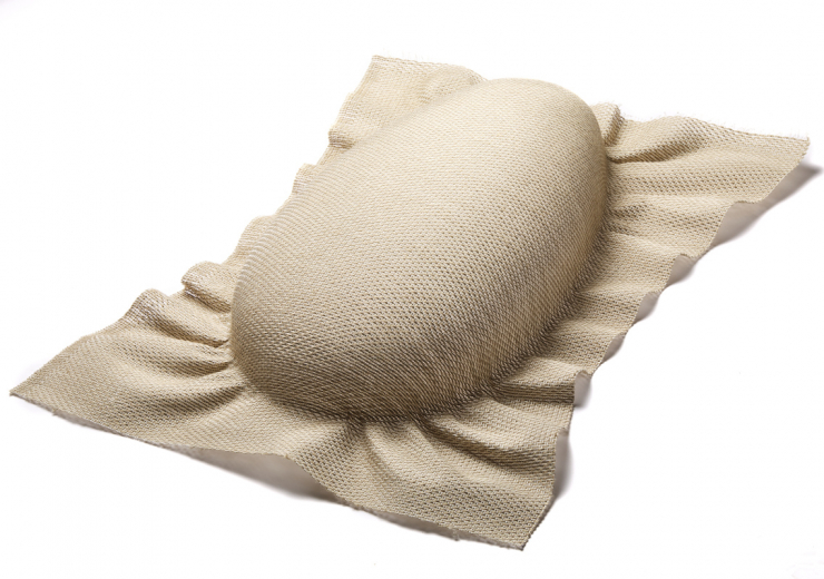Varian, a moulded textile made from flax threads and vegetable resin PLA