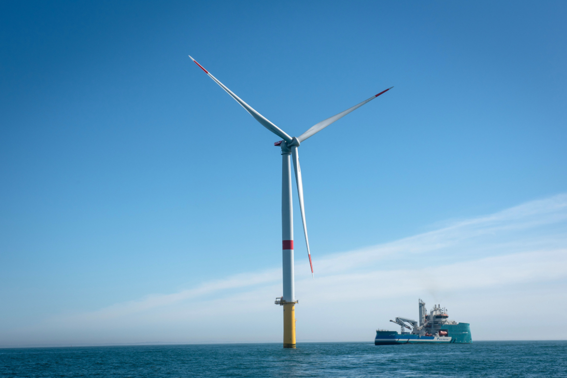 the French first offshore wind farm in Saint-Nazaire