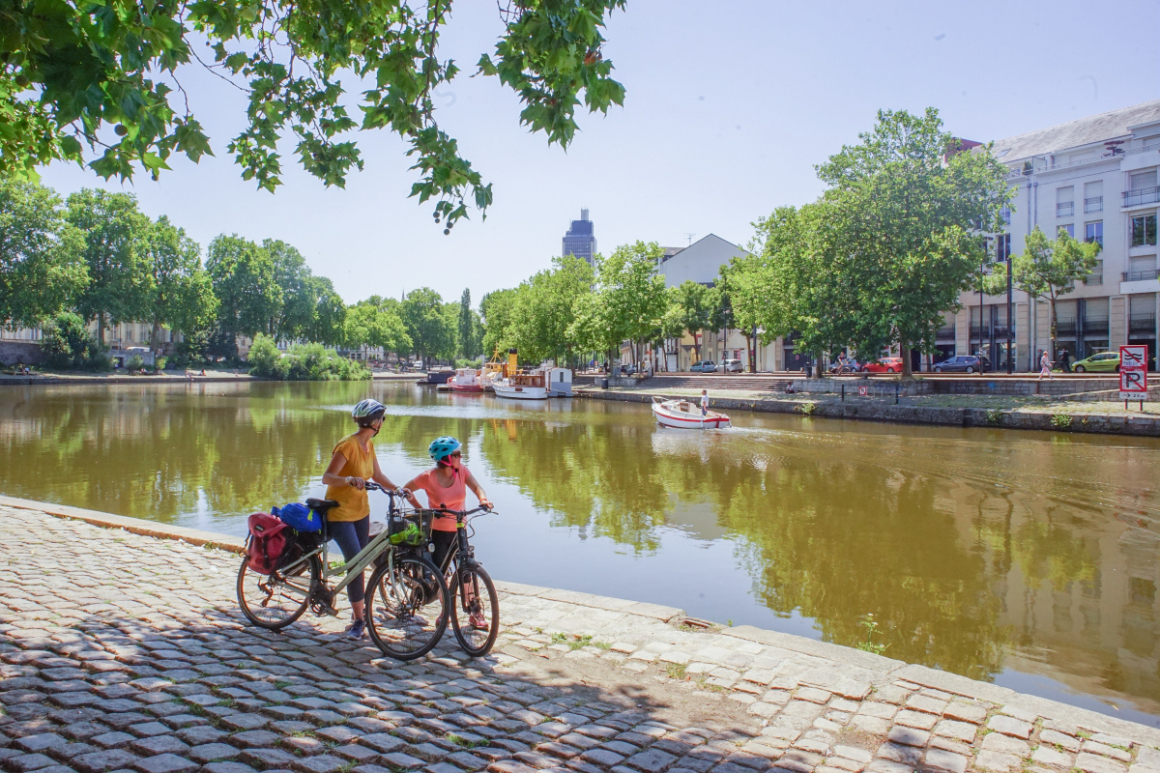 Nantes city in Atlantic France